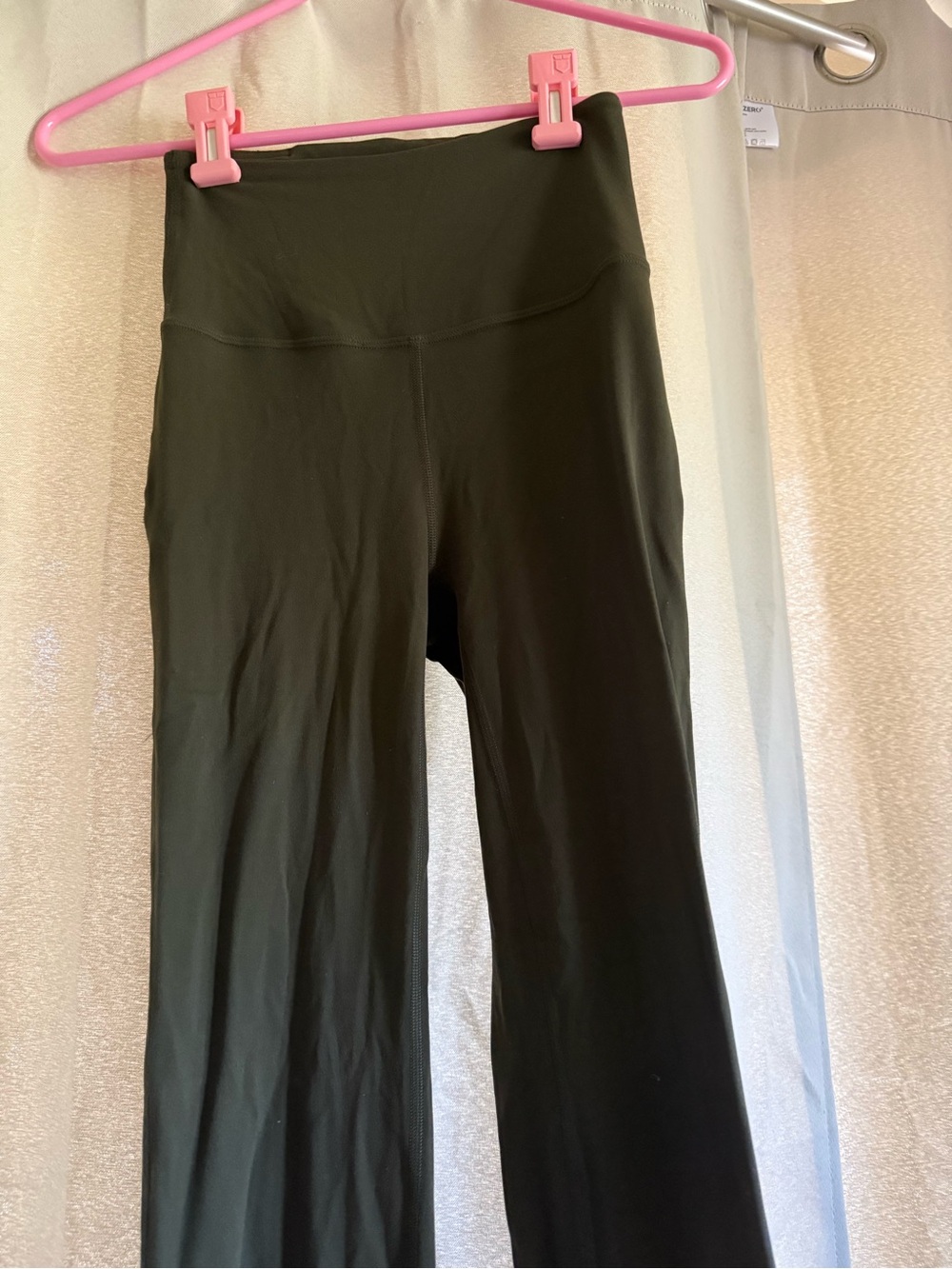 High-Waist Lululemon Olive Green Yoga Pants